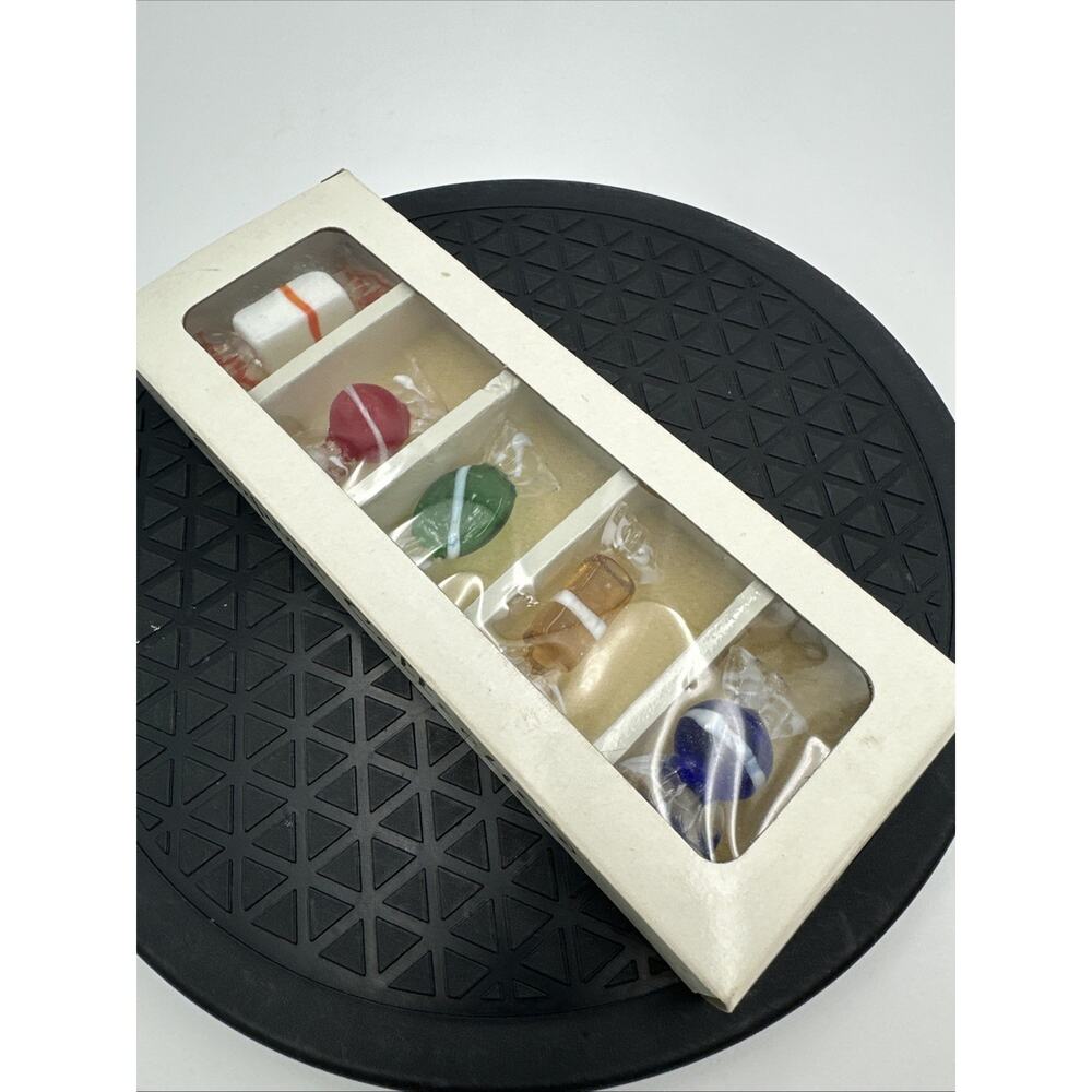 Vintage “Empire Collection” Set Of 5 Glass Decorative Candies NEW